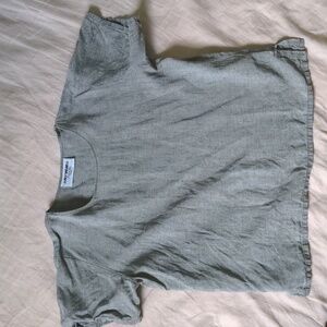 Vintage linen top oversized S/M